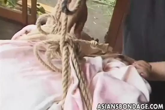 Japanese Young woman tied with her kimono Shibari