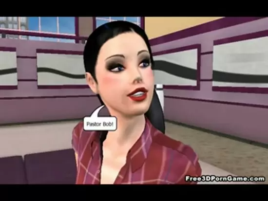 3D church pastor guy having his way with a perfect girl