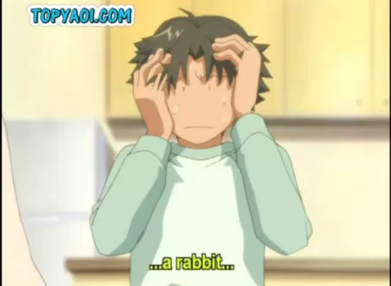 Tied up anime boy licking a hard firm cock an