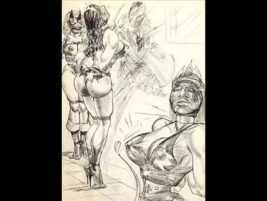 Amazons dominate mixed wrestling lesbian art comics