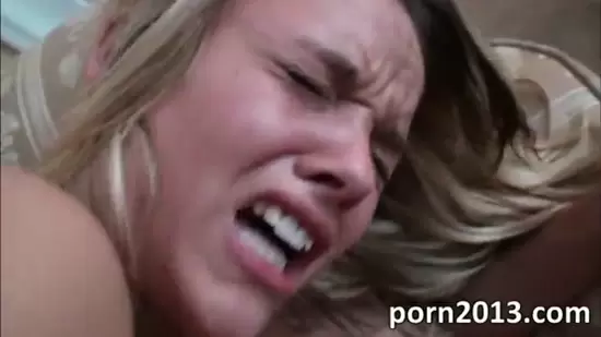 Super cute blonde teen tries anal for her first time