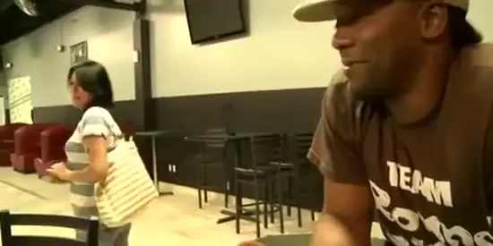 Slut in yellow dress gives a public bj for money