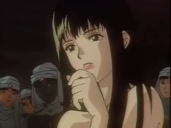Anime lesbian sex scene with an audience