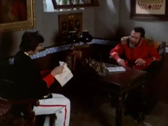 Bare-chested darlings get a hot and heavy encounter in Zorro's lair